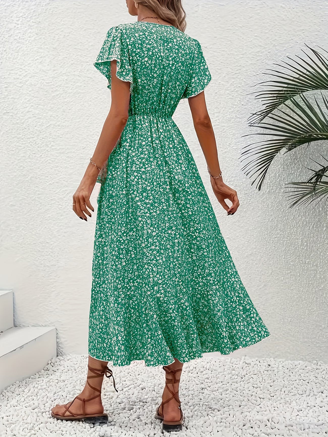 Elira | Stylish Floral V-Neck Dress