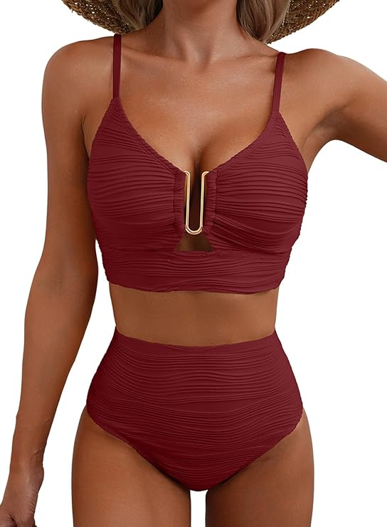 Adeline | Elegant High-Waisted Bikini Set