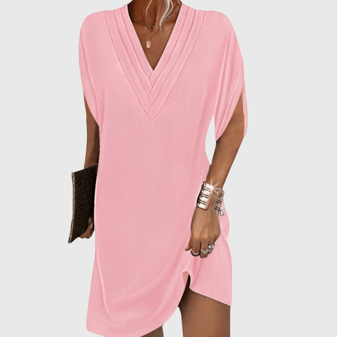 Ava | Women's Elegant V-Neck Midi Dress