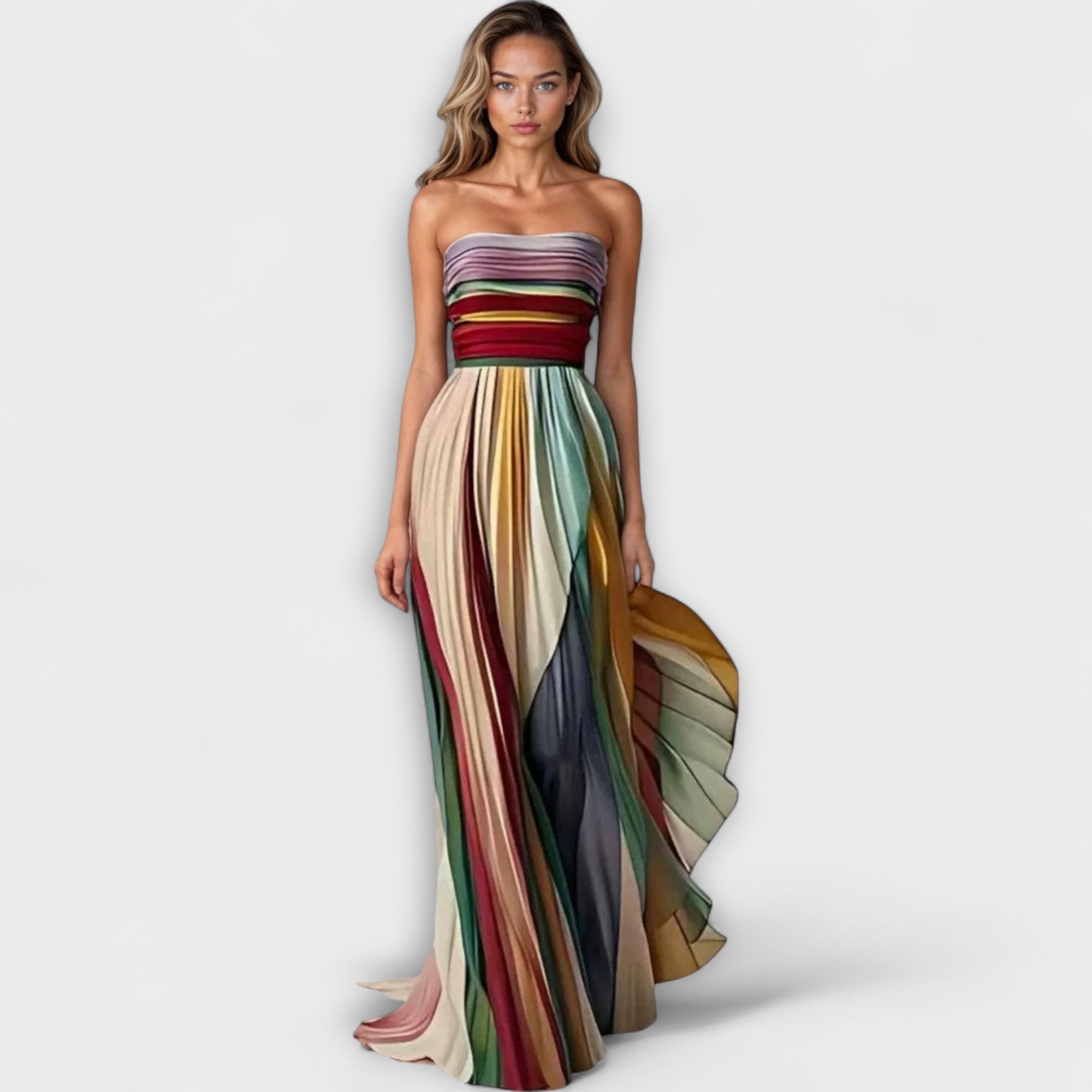 Lindsey | Women's Pleated Strapless Summer Dress