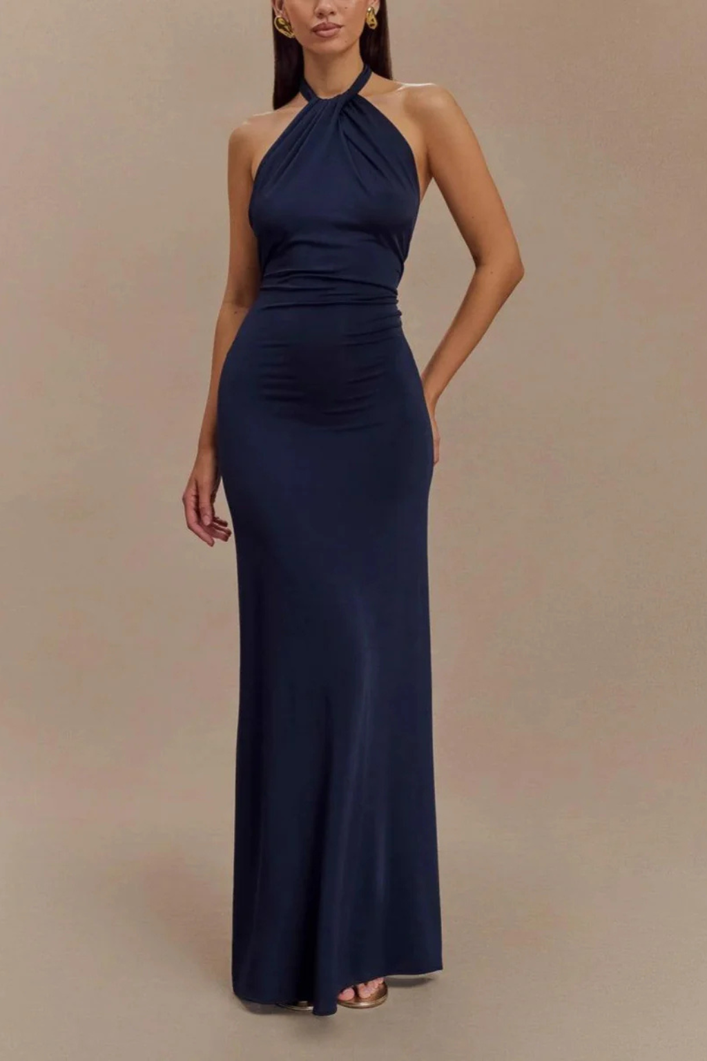 Catherine | Women's Bodycon Halter Neck Maxi Dress