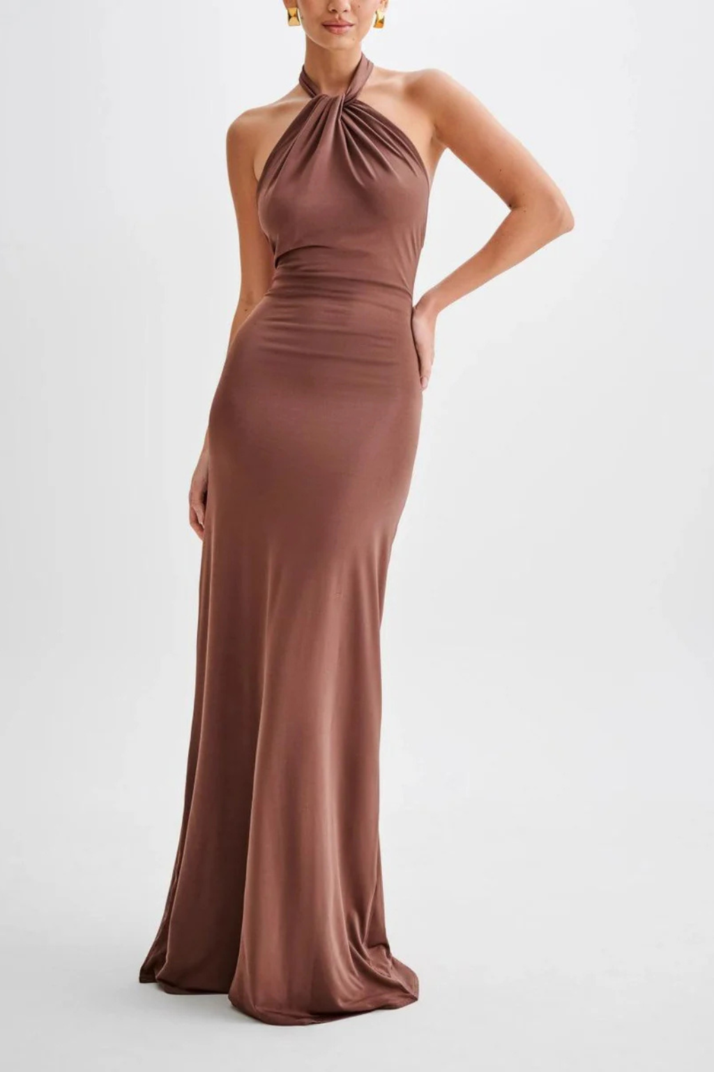 Catherine | Women's Bodycon Halter Neck Maxi Dress