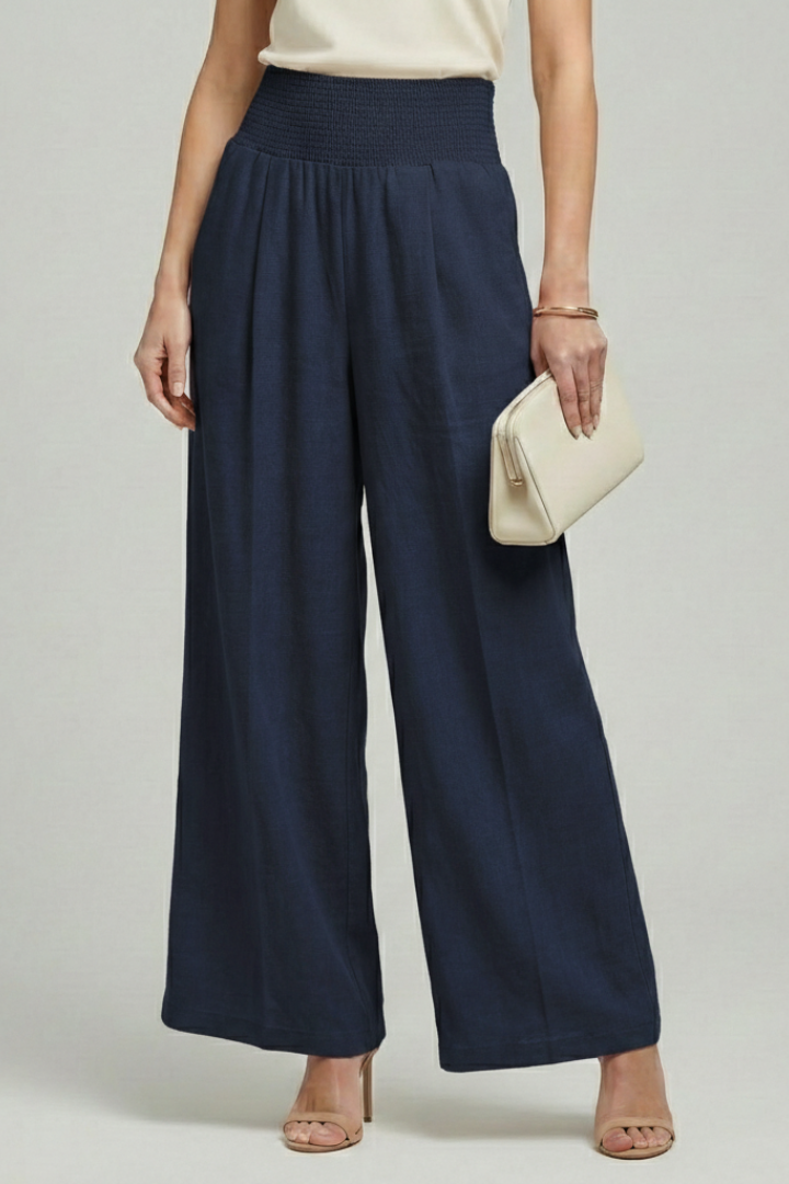 Sylvia | Women's Palazzo Trousers High Waist Pleats