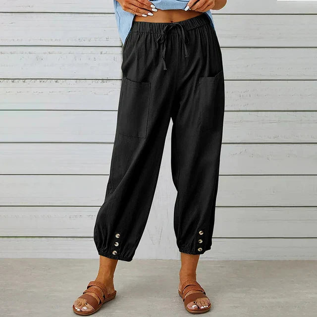 Maria | Women's Relaxed Fit High Waist Pants