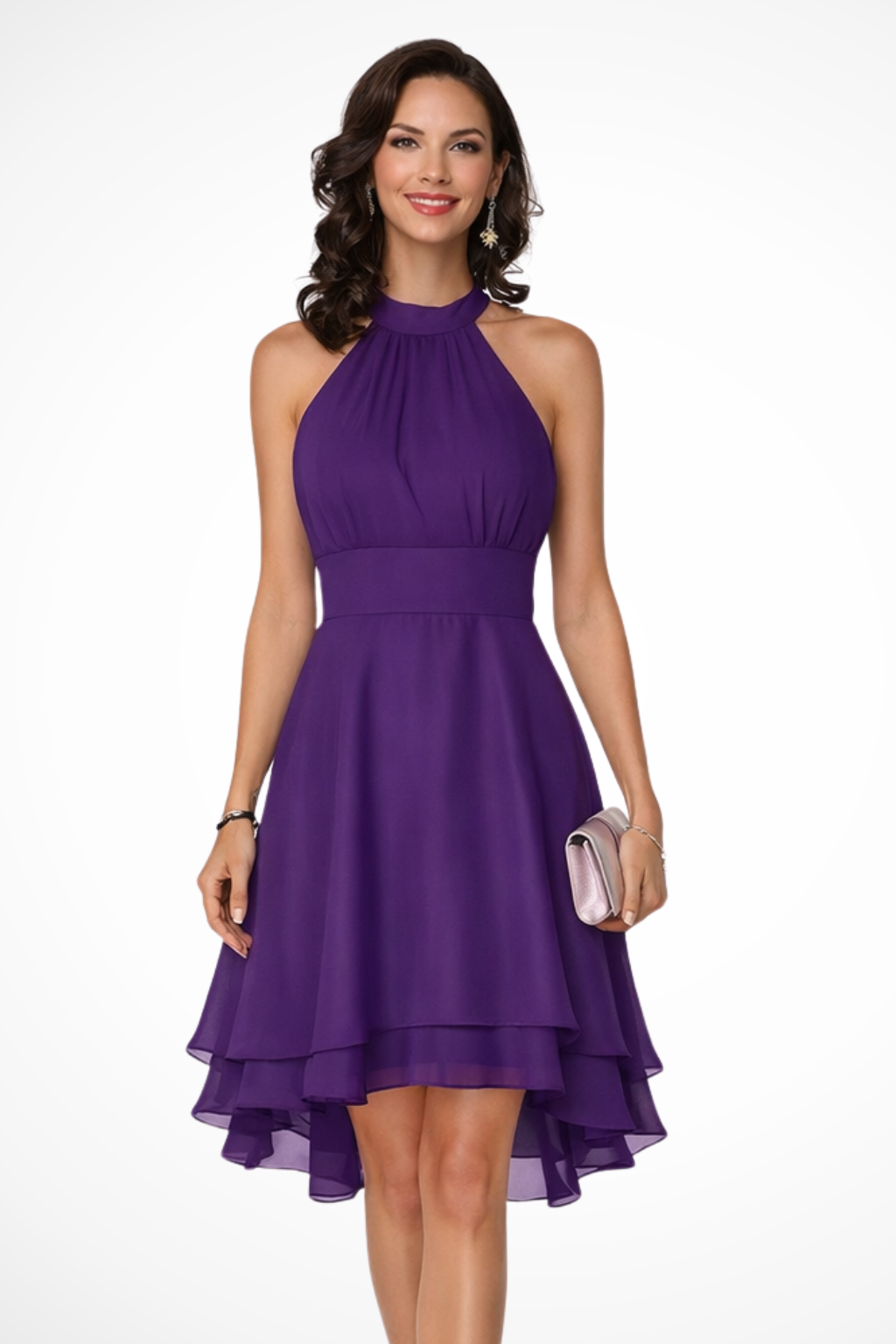 Harlow | Women's Halter Ruffle Mini Dress