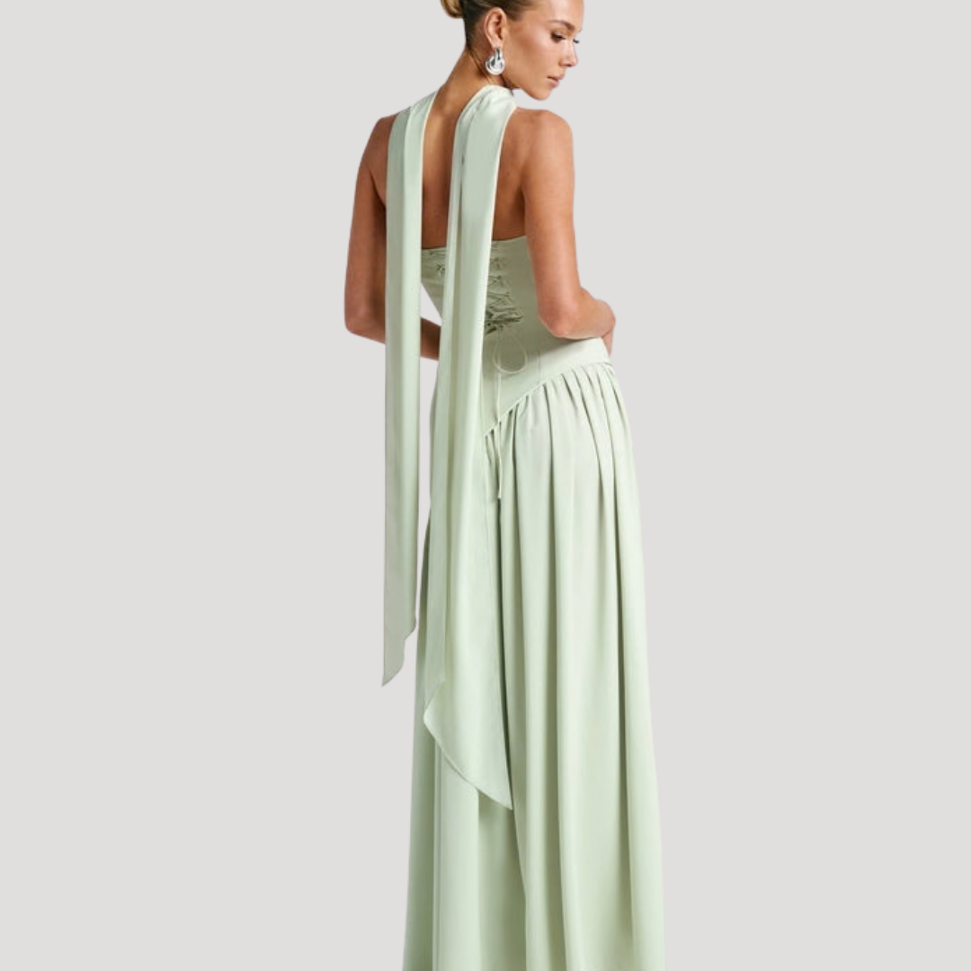Maureen | Women's Formal Strapless Pleated Maxi Dress