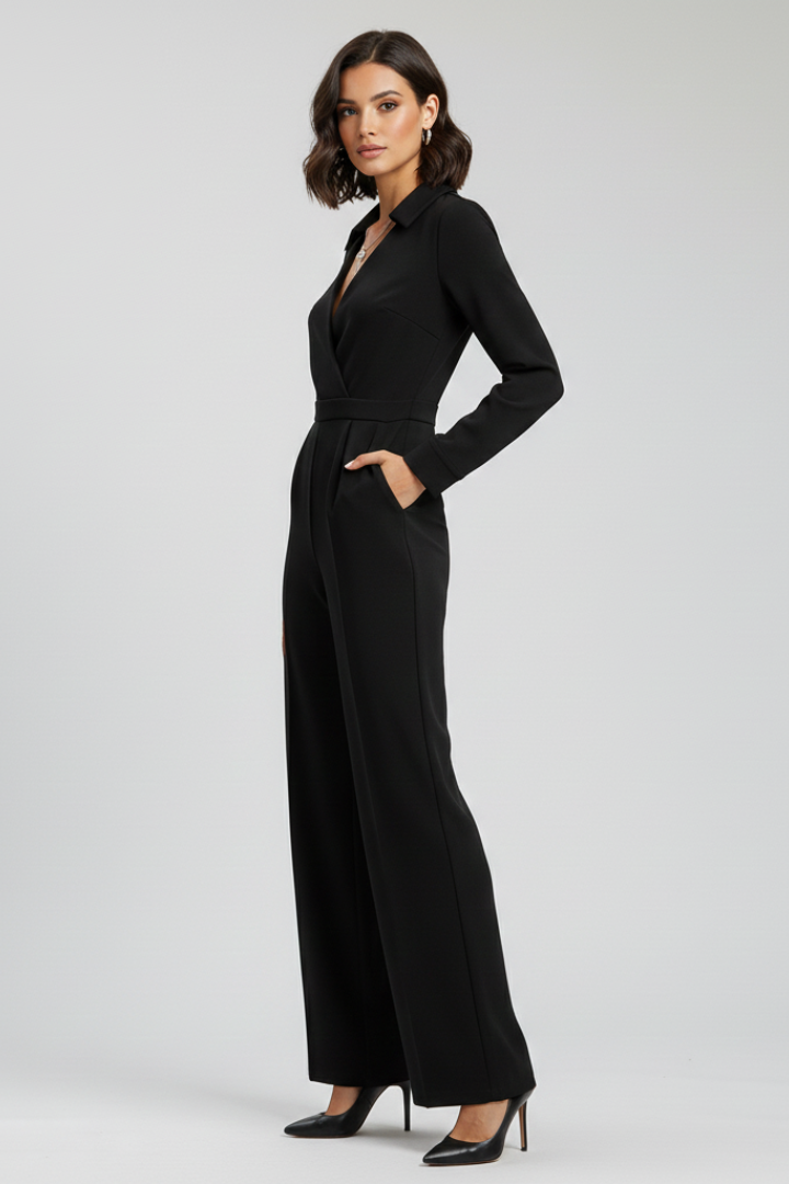 Ella | Women's Tailored Wide-Leg Jumpsuit