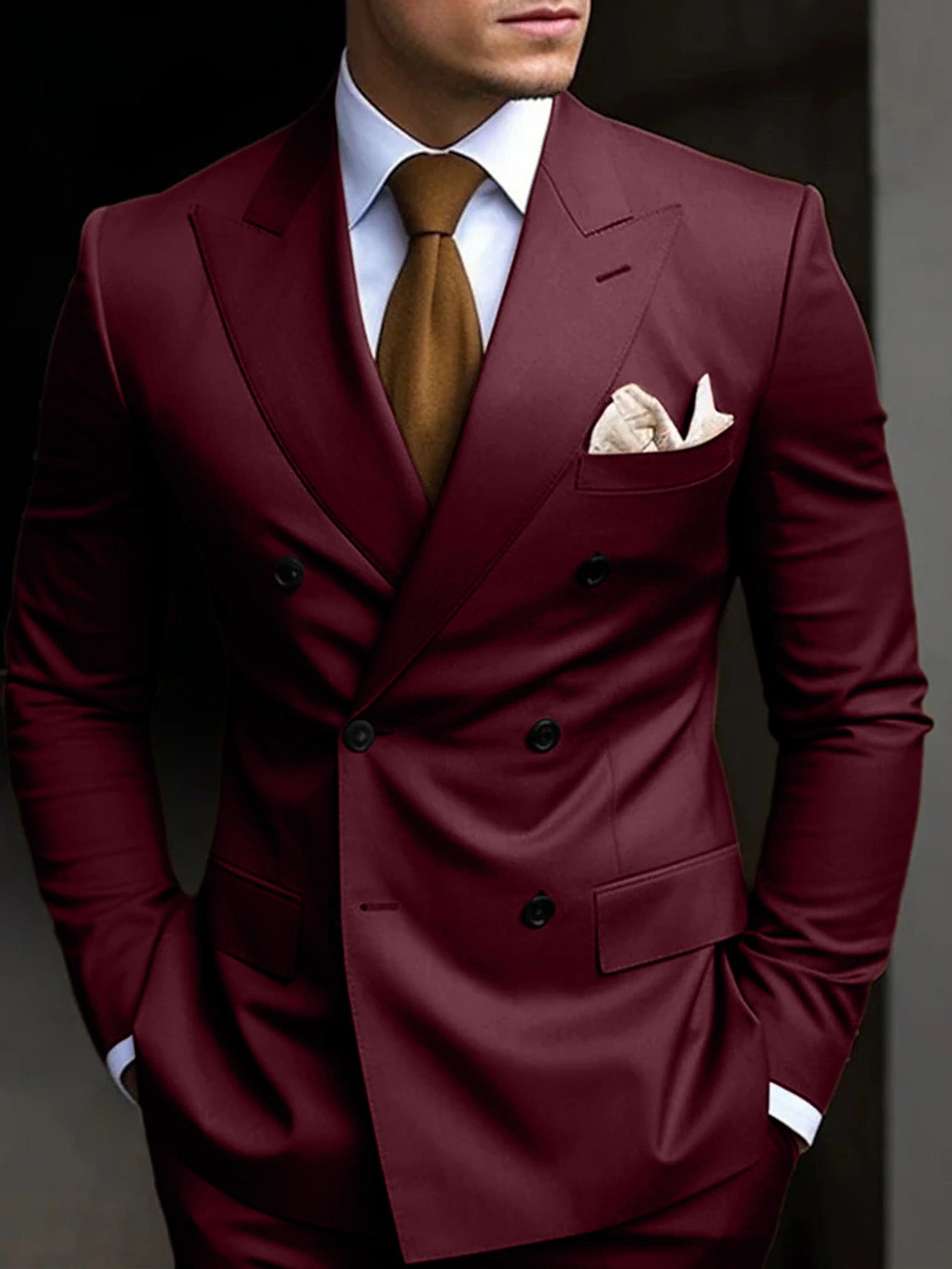 Daniel | Men's Suit Cotton Blend Double Breasted Design