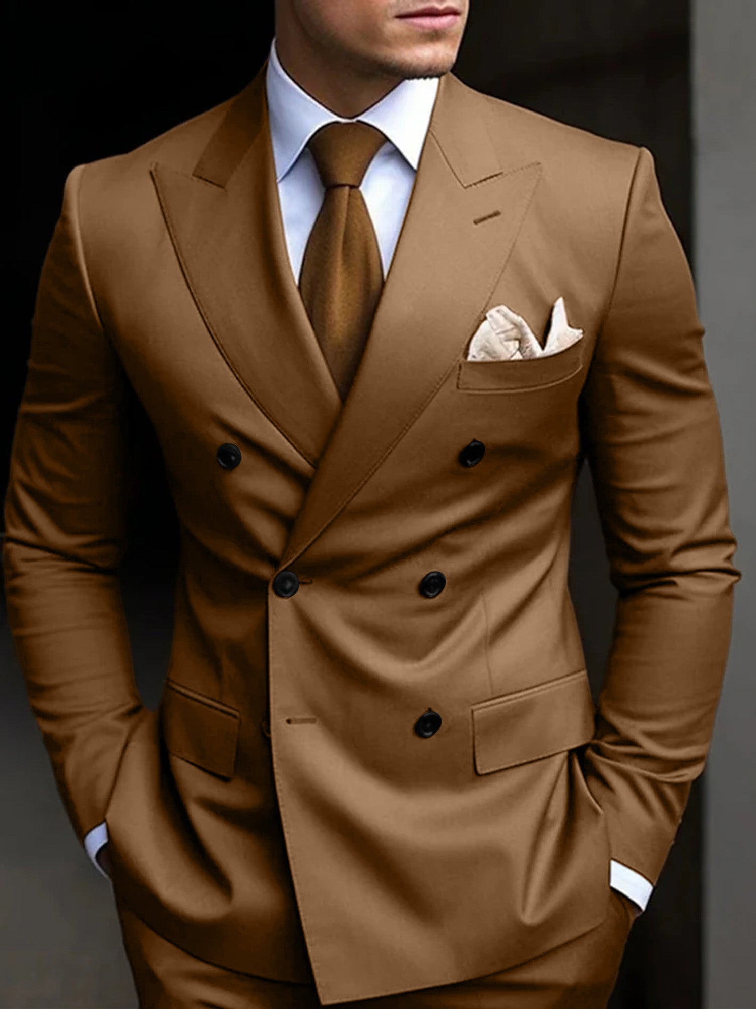 Daniel | Men's Suit Cotton Blend Double Breasted Design