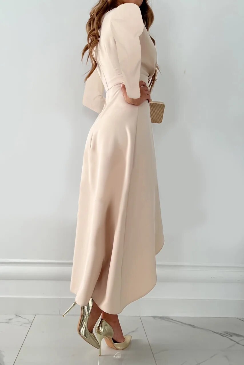 Jacqueline | Women's Summer V Neck Sheath Midi Dress