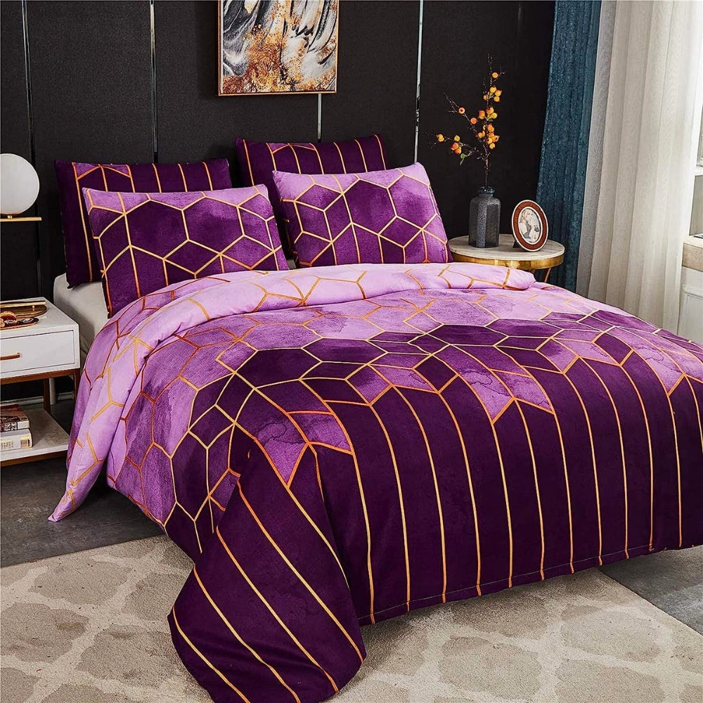 Golden Cosmo Hive | 3pcs Quilt Cover Sets