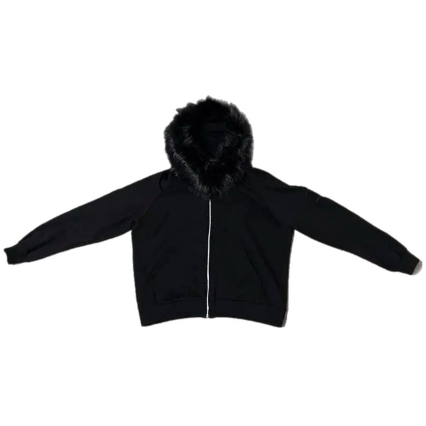 DARK FAUX FUR CLOUD Zipper Hoodie