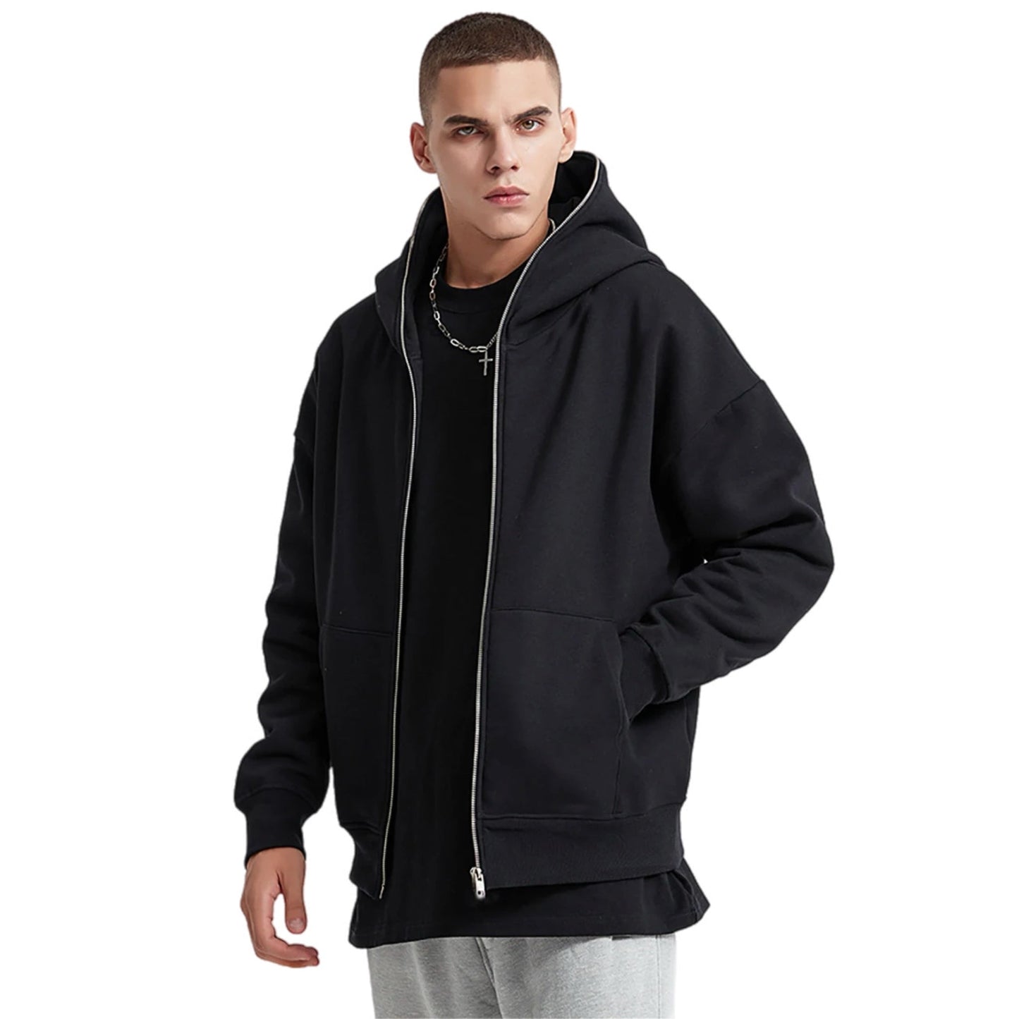 BLACK CLOUD Zip Up Retro