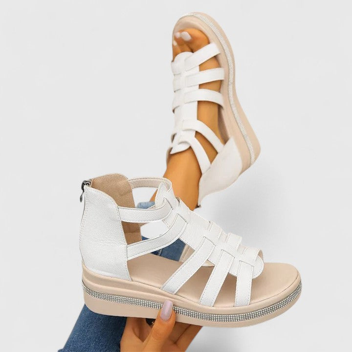 Megan | Women's Orthopedic Wedge Sandals with Rhinestones