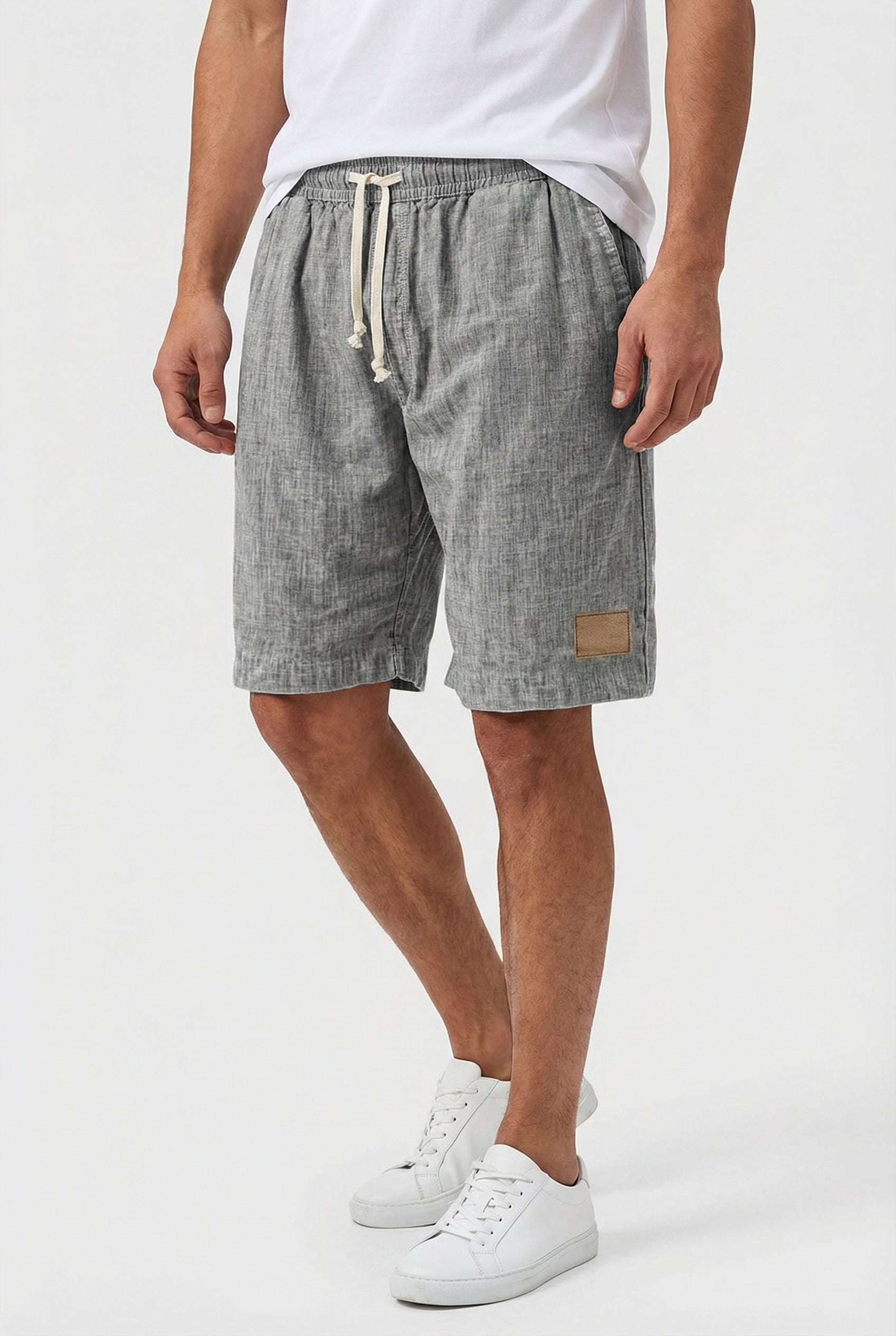 Liam | Men's Casual Linen Shorts with Elastic Waistband