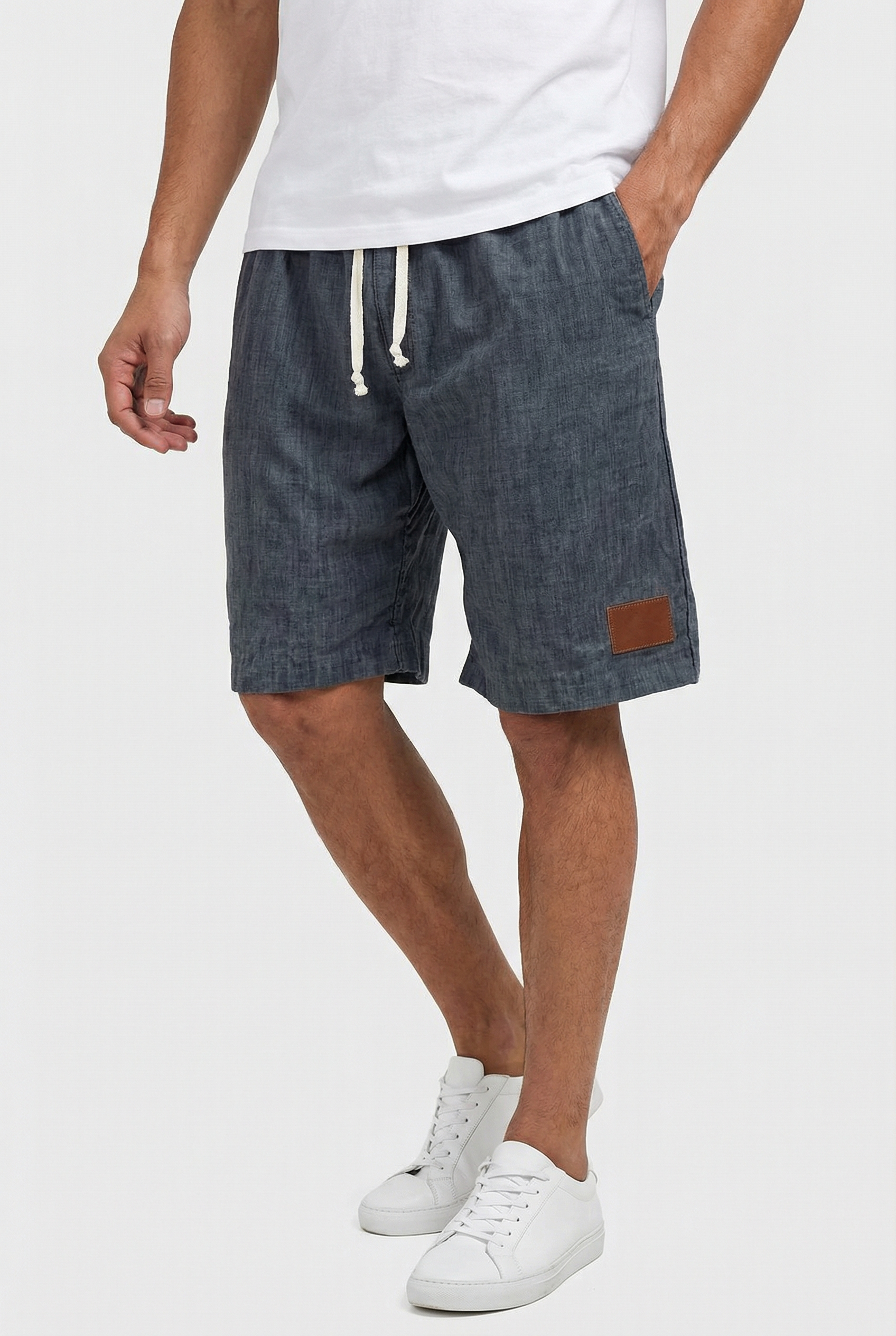 Liam | Men's Casual Linen Shorts with Elastic Waistband
