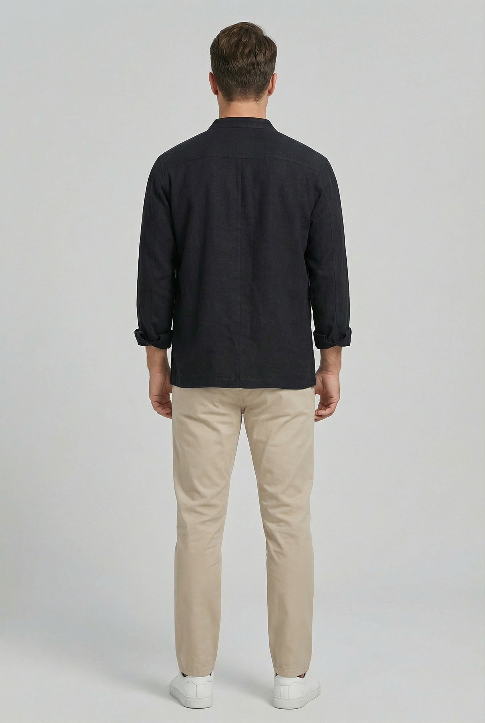 Isaac | Men's Linen Long Sleeve Shirt Jacket