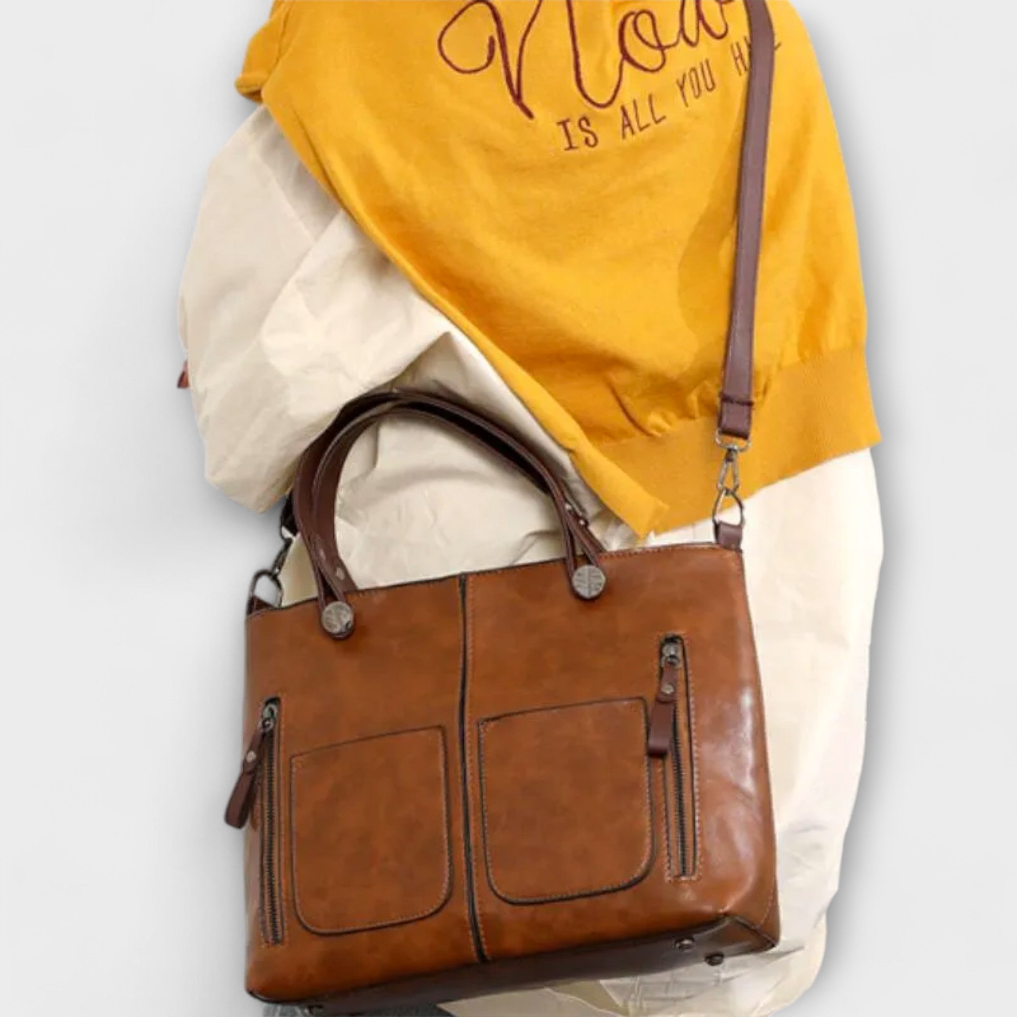 Lora Collection | Leather Tote Bag with Spacious Design | Versatile Style for Any Occasion