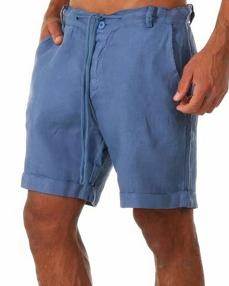 Mark | Men's Linen Blend Relaxed Fit Bermuda Shorts