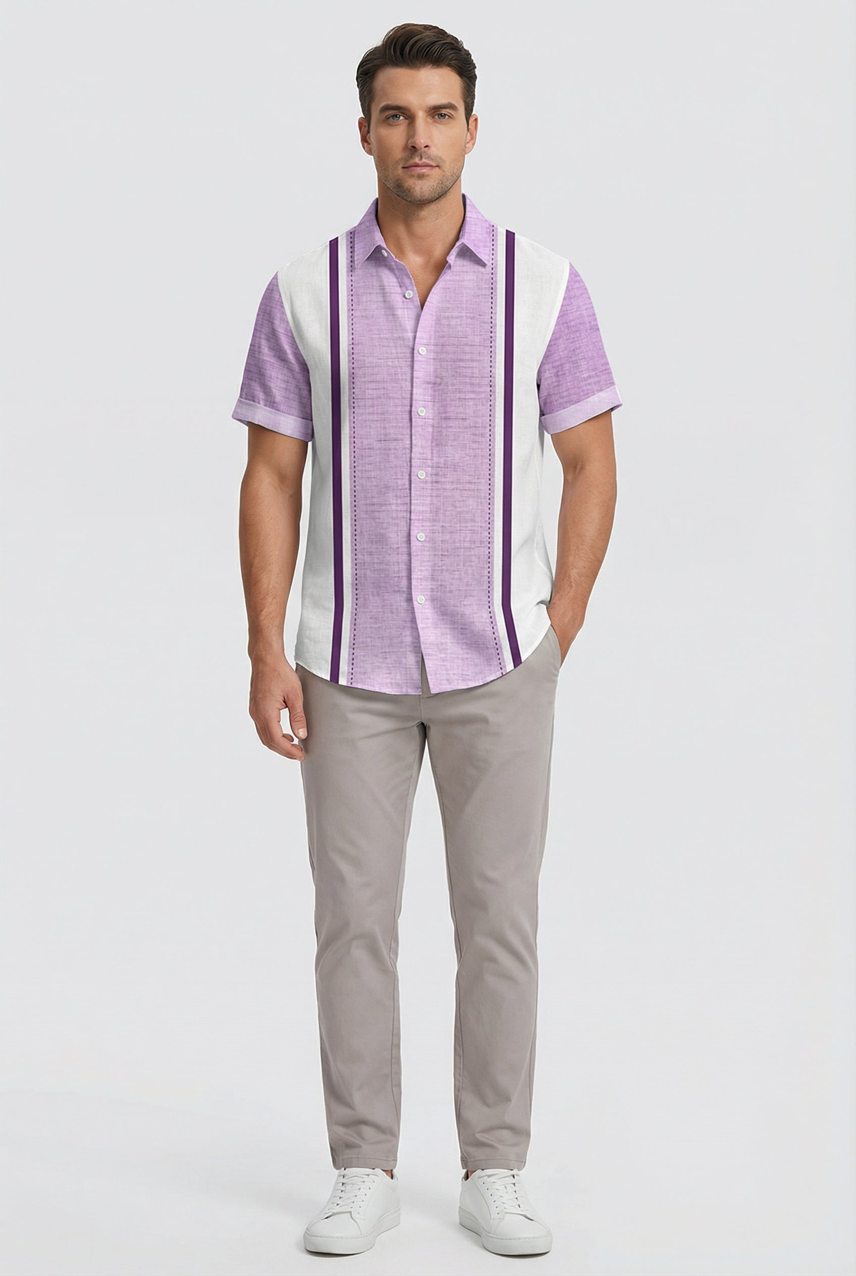 Luke | Men's Short Sleeve Plaid Casual Shirt