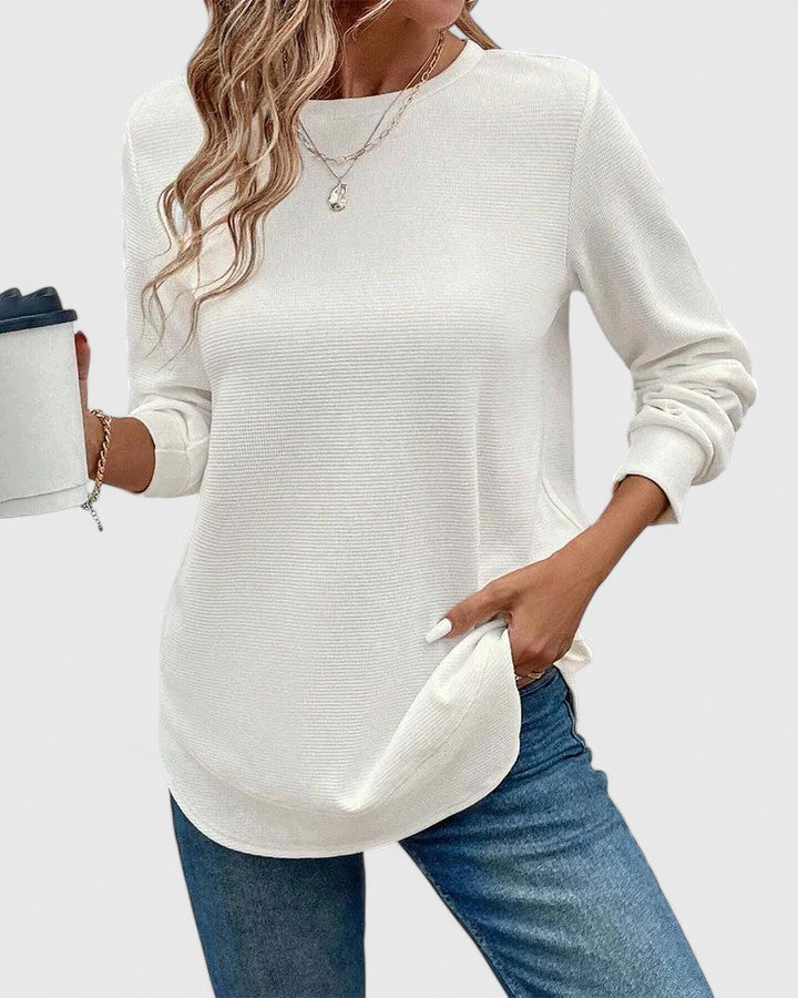 Nina | Women's Soft O-Neck Long Sleeve Top