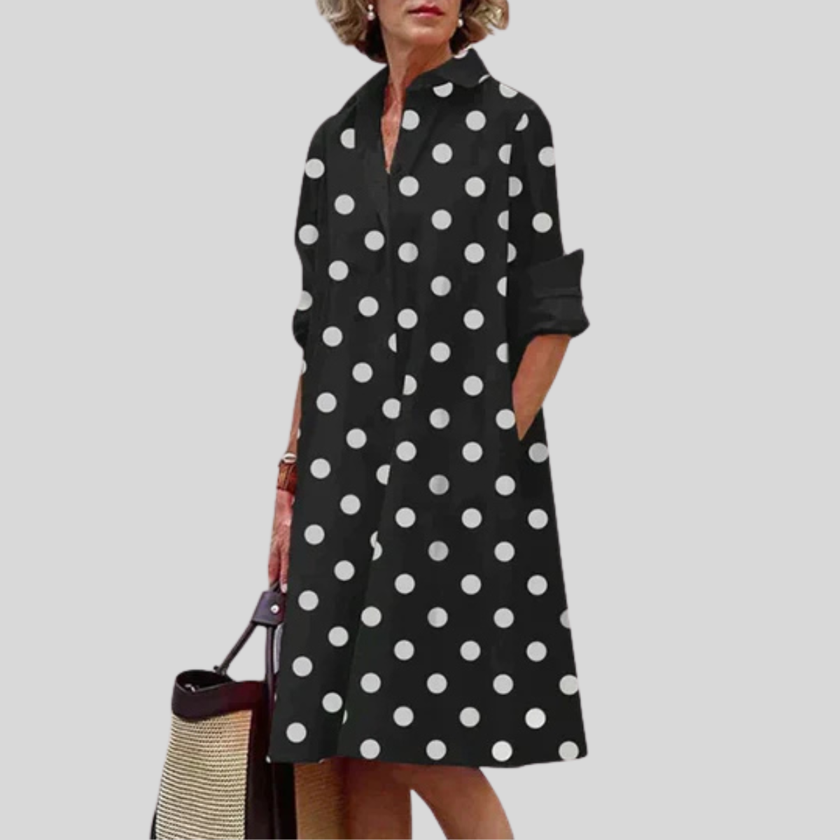 Paige | Women's Casual Knee-Length Dress with Pockets