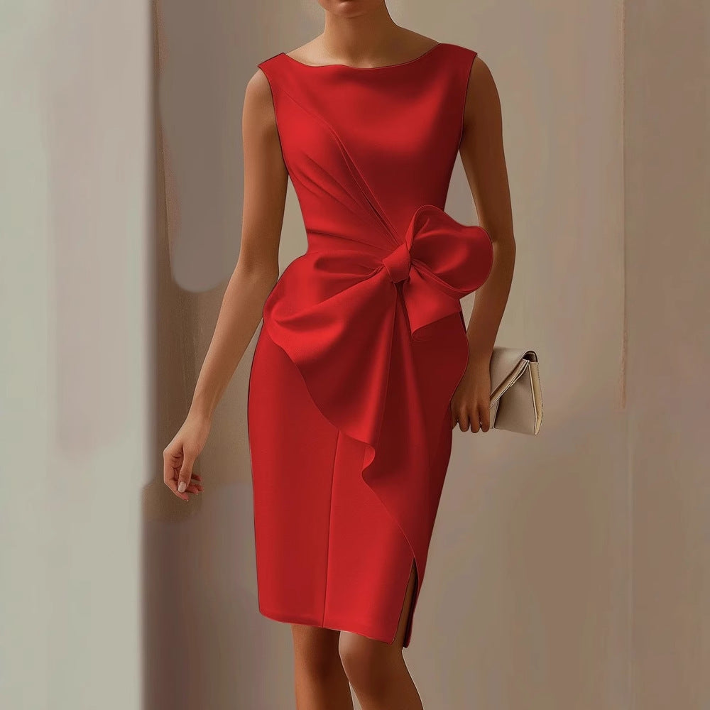Quinn | Women's Cocktail Dress with Oversized Bow