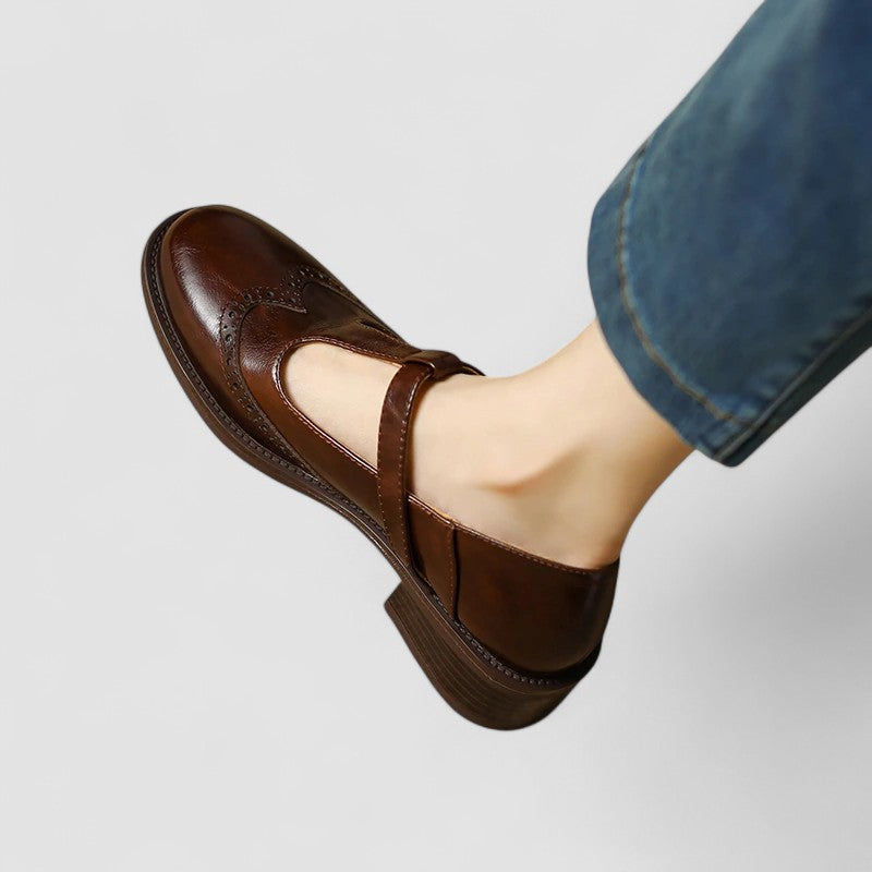 Claudia | Classic T-Bar Mary Jane Flat Shoes