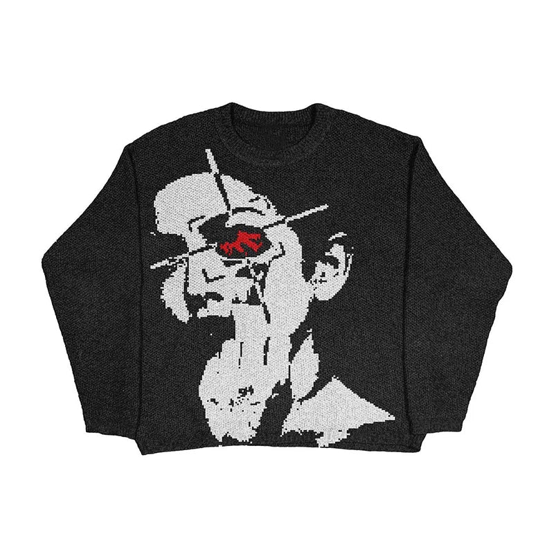 KNITTED BLACK CLOUD Pullover