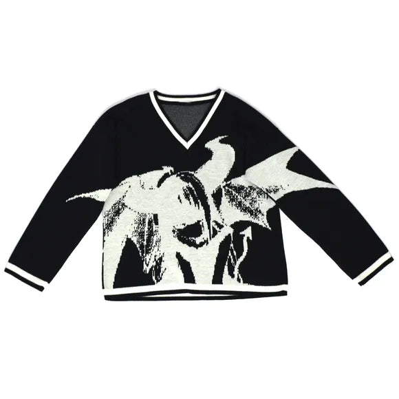 KNITTED BLACK CLOUD Pullover