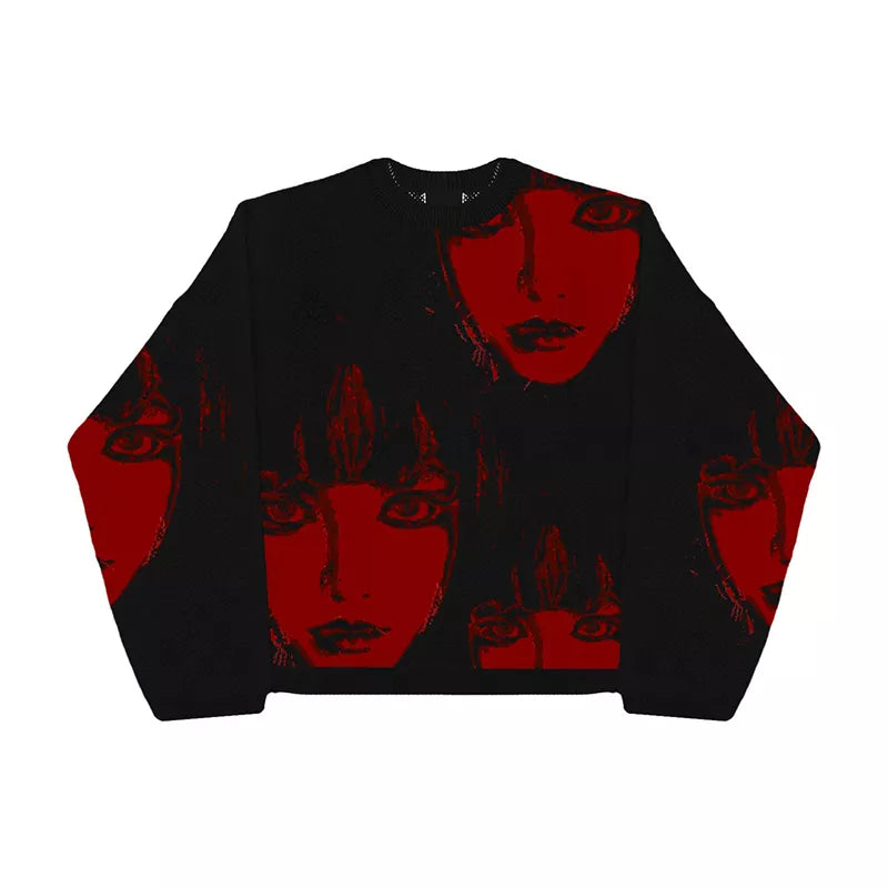 KNITTED BLACK CLOUD Pullover
