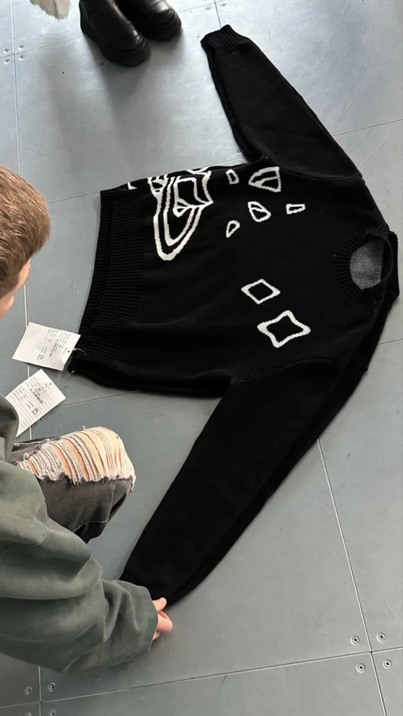 KNITTED BLACK CLOUD Pullover