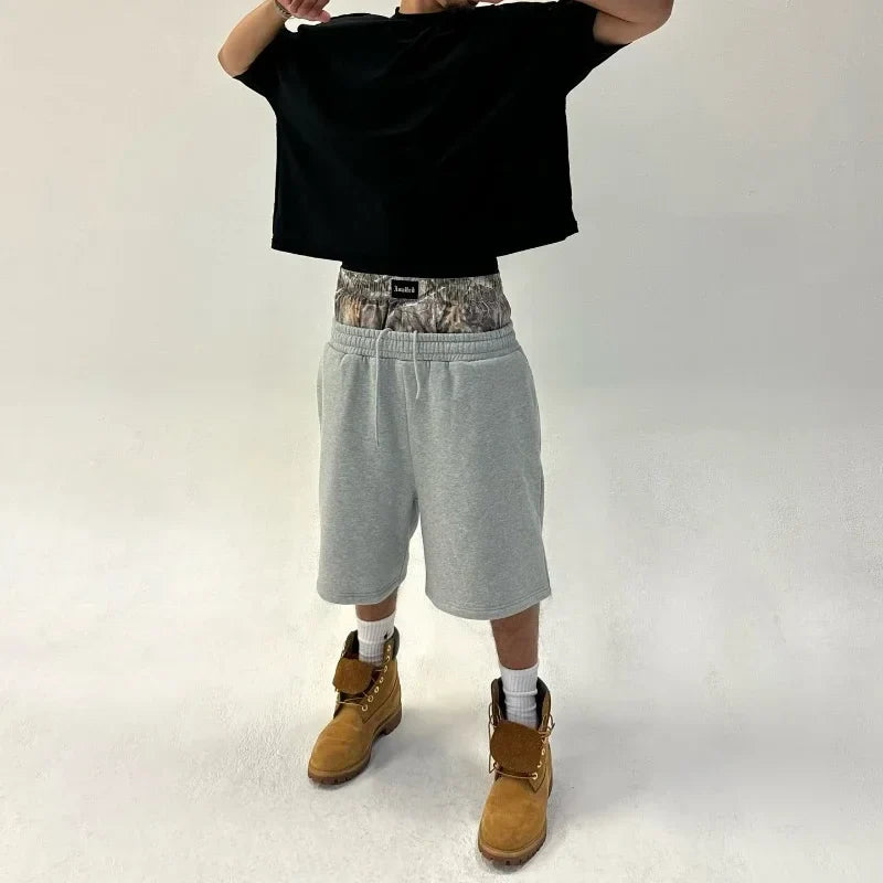 CAMOUFLAGE CLOUD PATTERN SHORTS