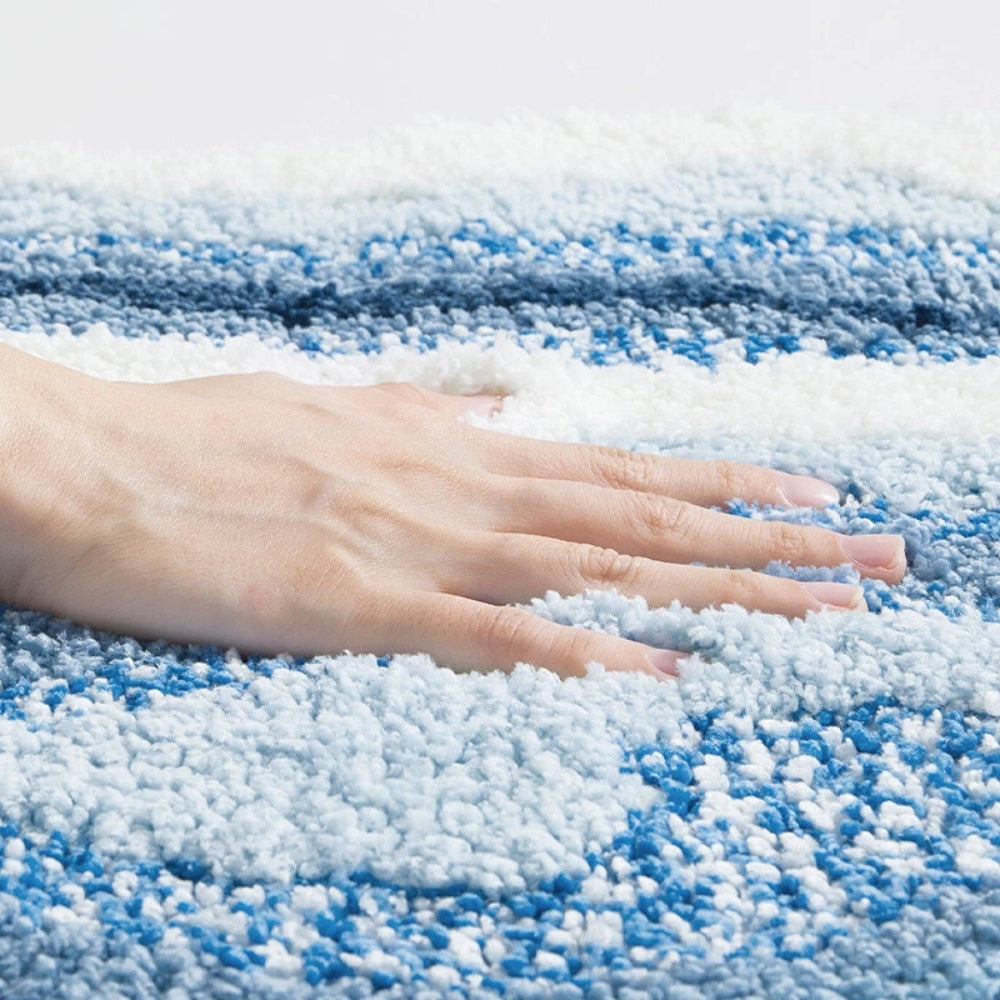 Seaside Footprint Pattern Bath Mat