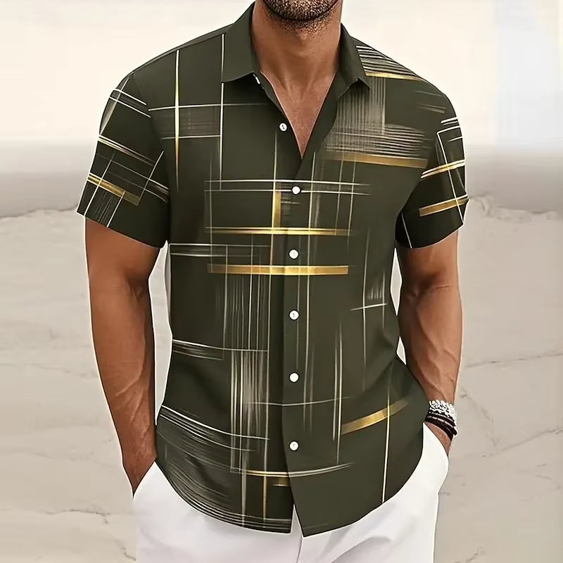 Gregory | Modern Patterned Short-Sleeve Shirt