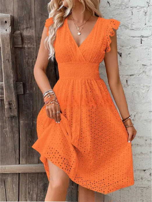 Sophia | Women's Summer V-Neck Flare Sleeve Dress