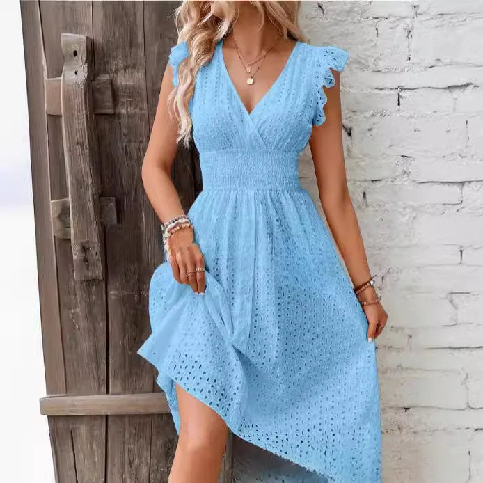 Sophia | Women's Summer V-Neck Flare Sleeve Dress