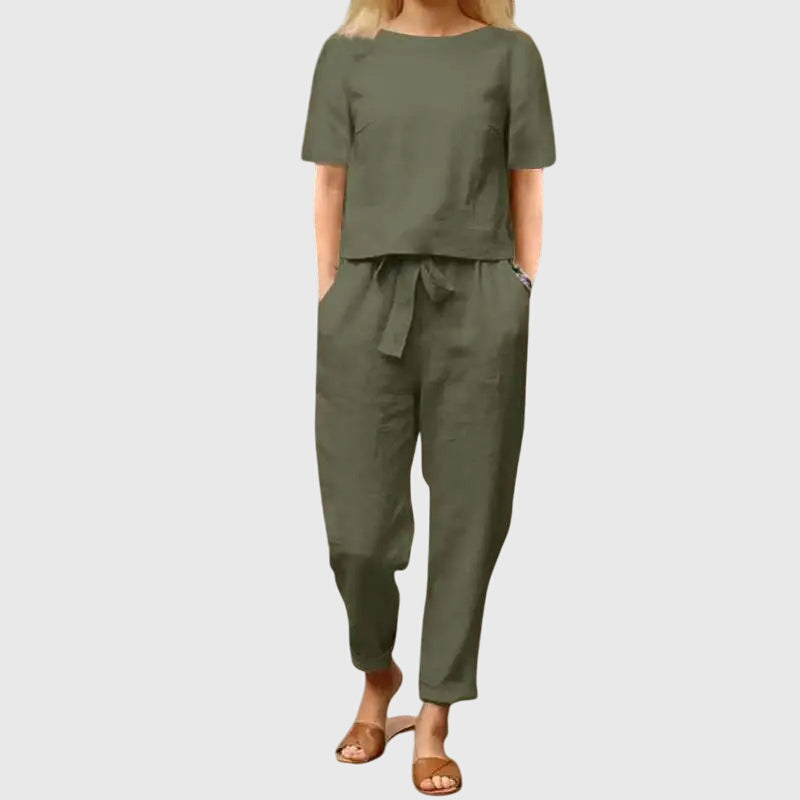Sophie | Women's Co Ord Set with Waist Tie