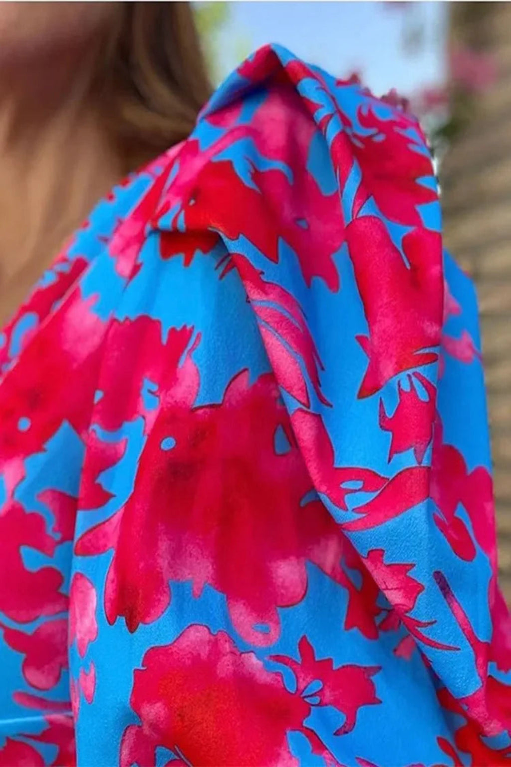 Lorraine | Women's Floral Twist Front Midi Dress