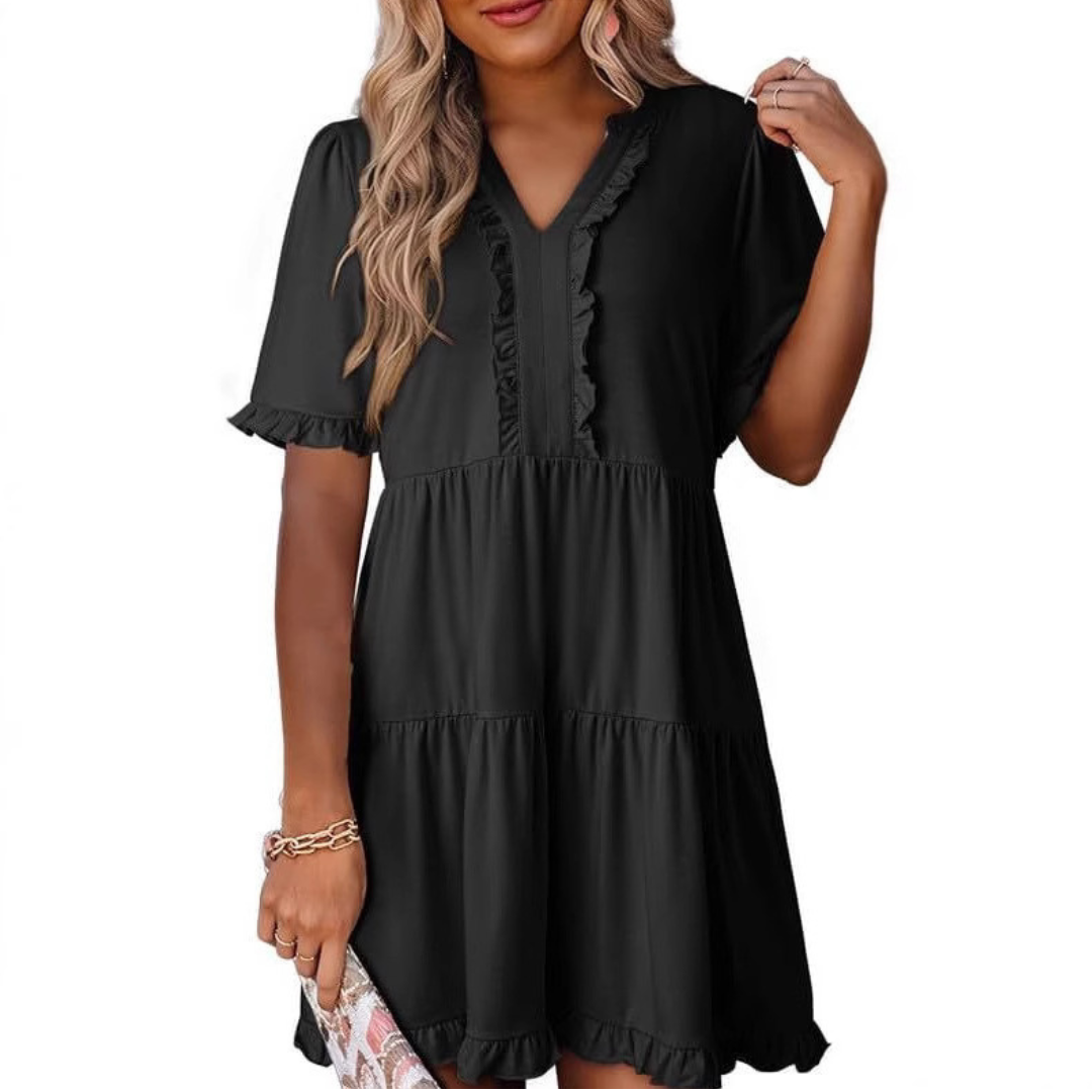 Evangeline | Casual V-Neck Mini Dress