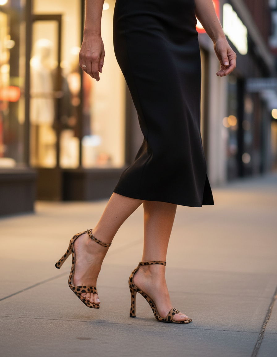 Evalisse Open Toe Block Heel Pumps