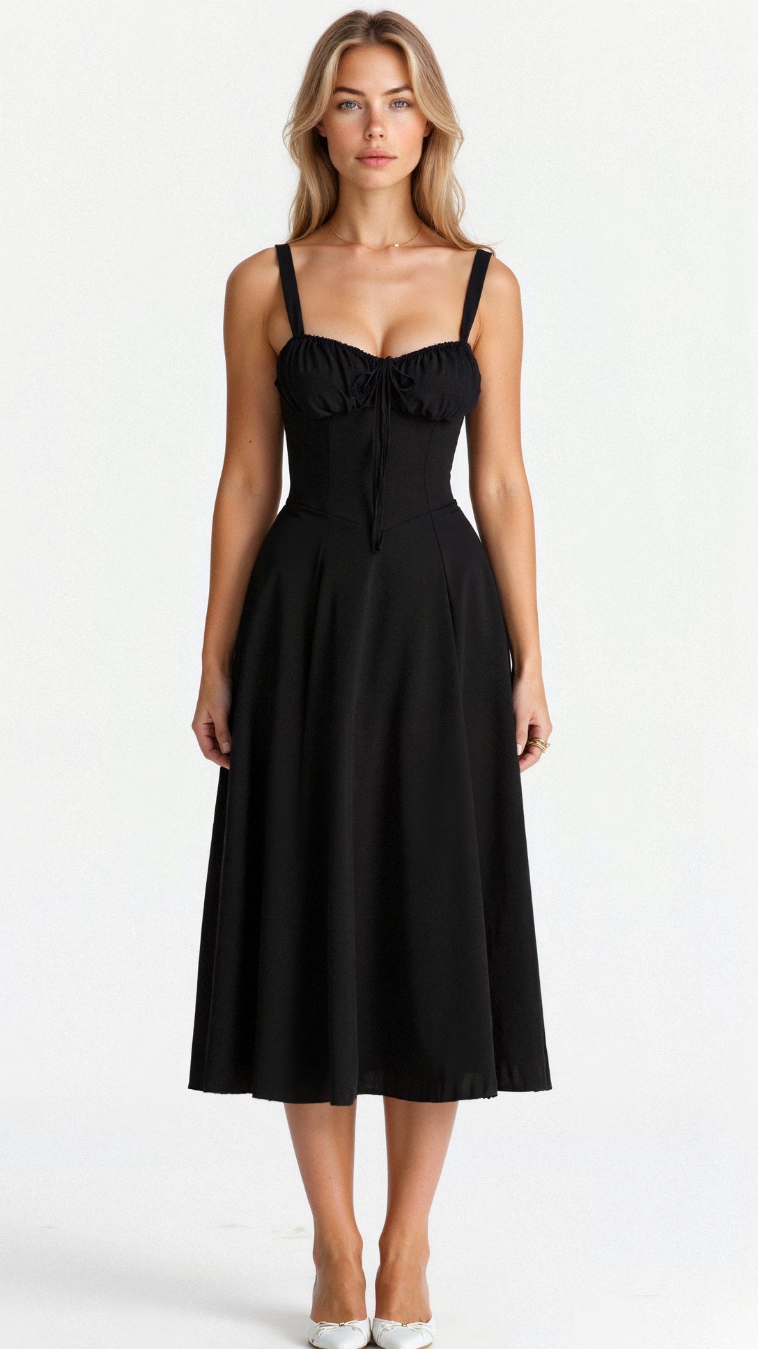 BUSTIER PARTY DRESS | STRUCTURED CORSET STYLE WITH FRONT SLIT