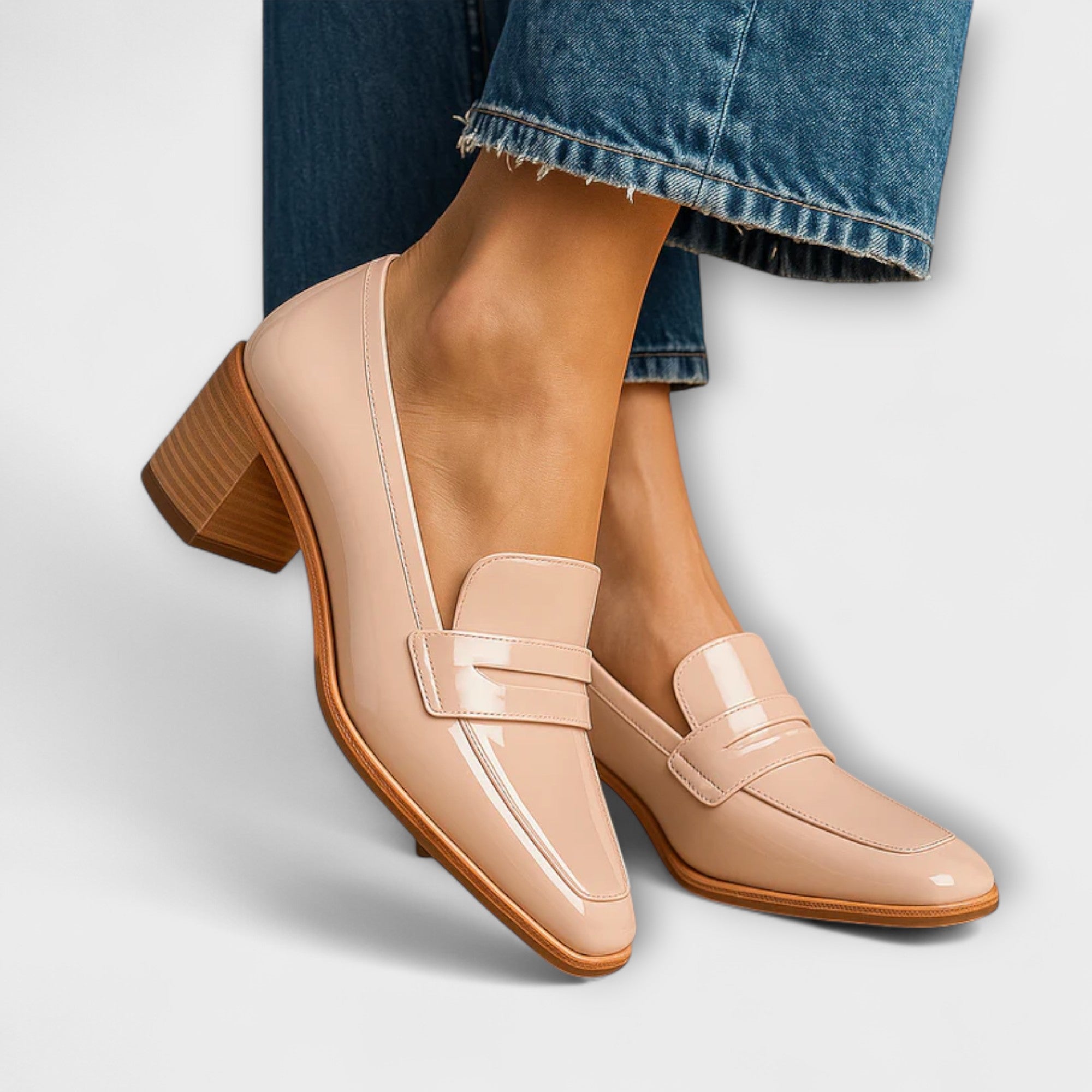 Elaine | Stylish Glossy-Finish Loafers