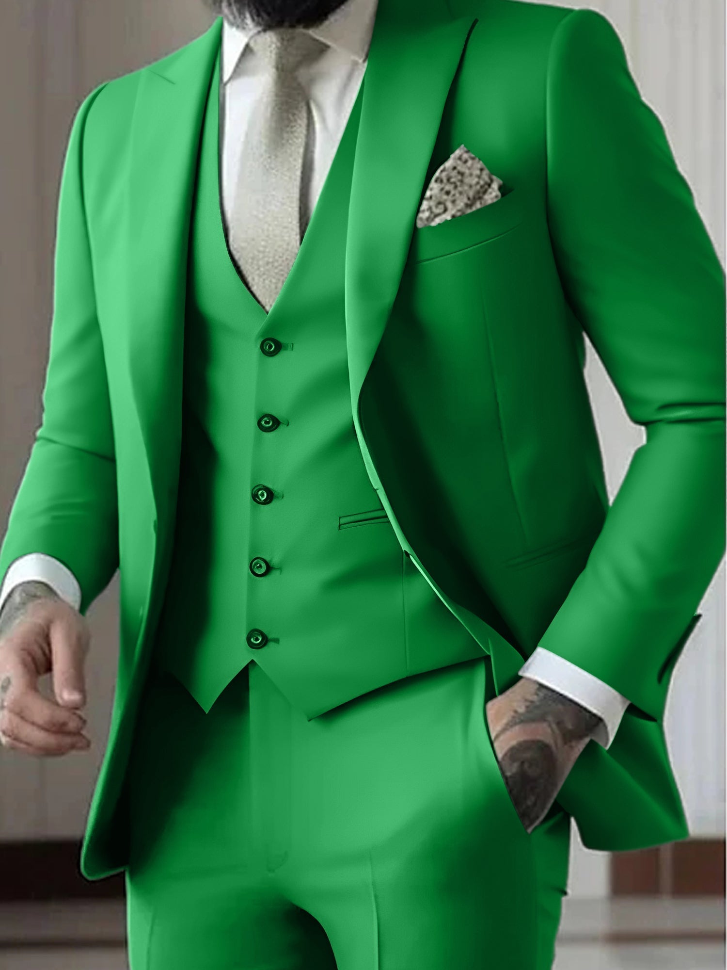 Declan | Classic Single Breasted One-button 3 Pieces Suit