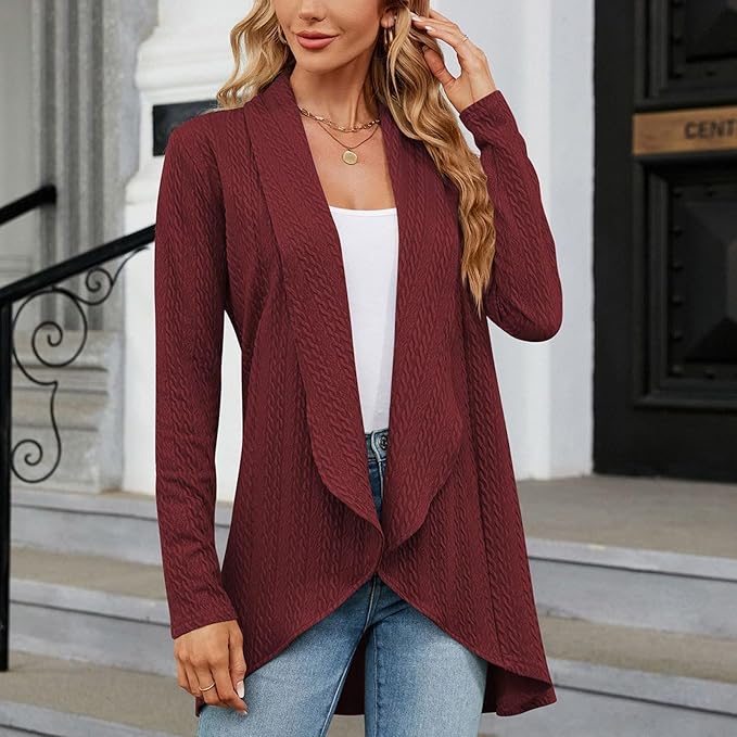 Rosalie | Draped Open-Front Cardigan
