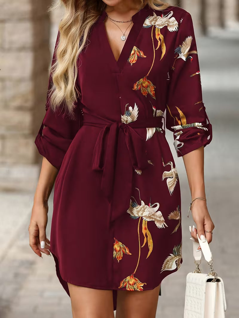 Isabella | Stylish Floral Wrap Mini Dress