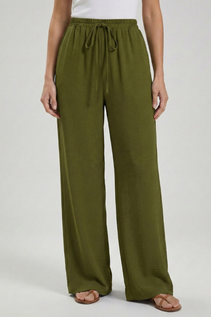 Winnie | Women's Palazzo Trousers with Drawstring Waist