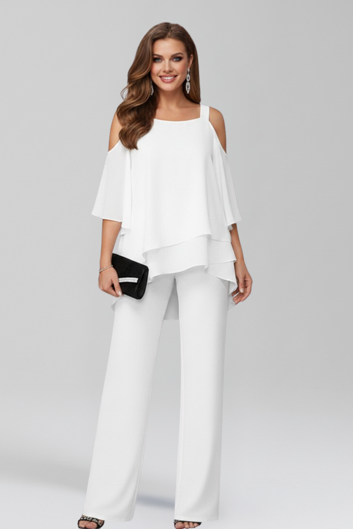Hailee | Women's Cold-Shoulder Wide-Leg Jumpsuit