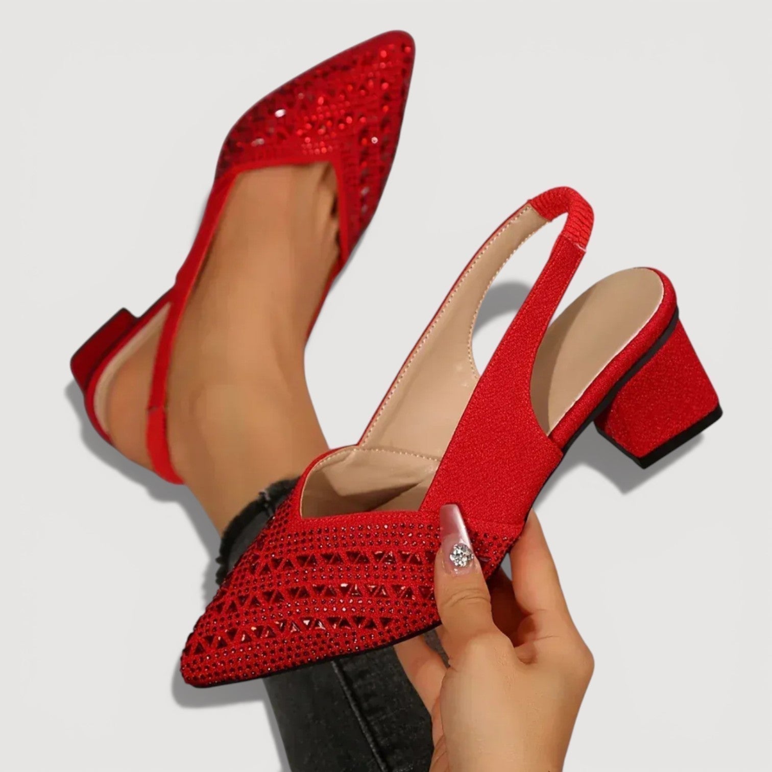 Diana | Sparkling Slingback Pumps