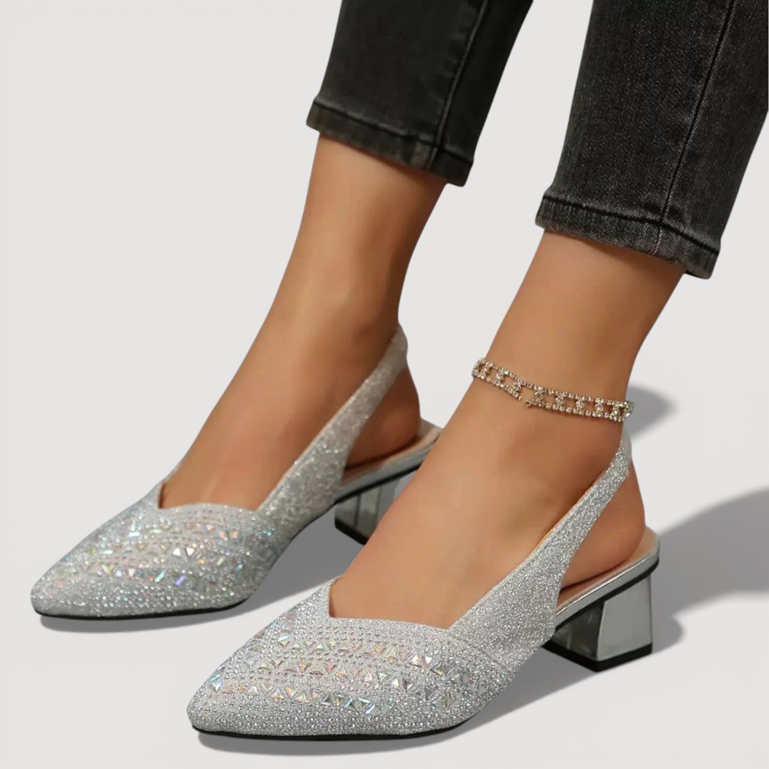 Diana | Sparkling Slingback Pumps